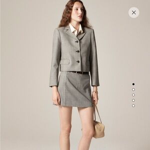 NWT J. Crew Cropped wool blend Gray Blazer